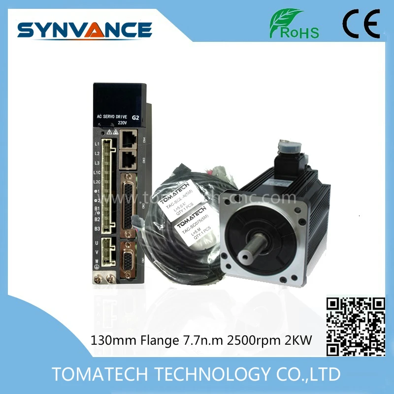 Сервопривод переменного тока 2500 нм 130 об/мин фланец мм