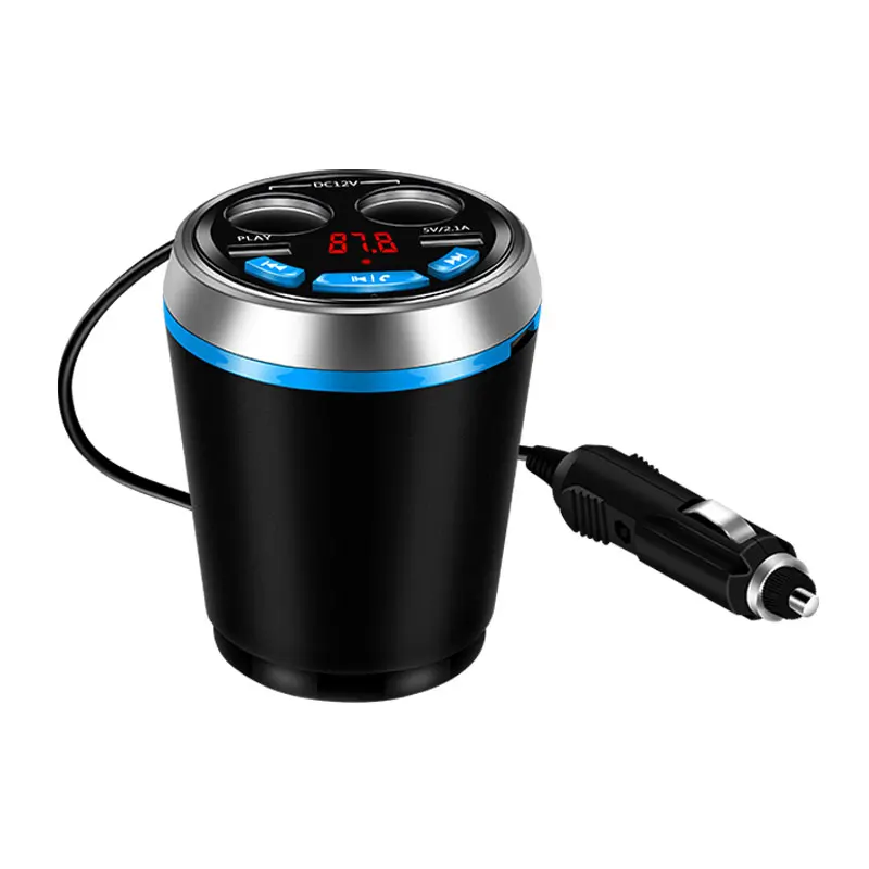 Onever 3 в 1 Bluetooth fm-передатчик автомобильный музыкальный MP3 плеер Автомобильный комплект свободные руки подстаканник прикуриватель 2 USB питания