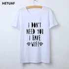 HETUAF I Have Wifi, футболка Для женщин летние забавные женские футболки, хипстерские футболки Tumblr рубашка Femme Графический Ulzzang Camisetas Mujer