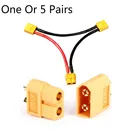 Один или 5 пар, штекерные и гнездовые разъемы XT60 XT-60 XT 60, штекеры для аккумуляторов Lipo RC, высокое качество