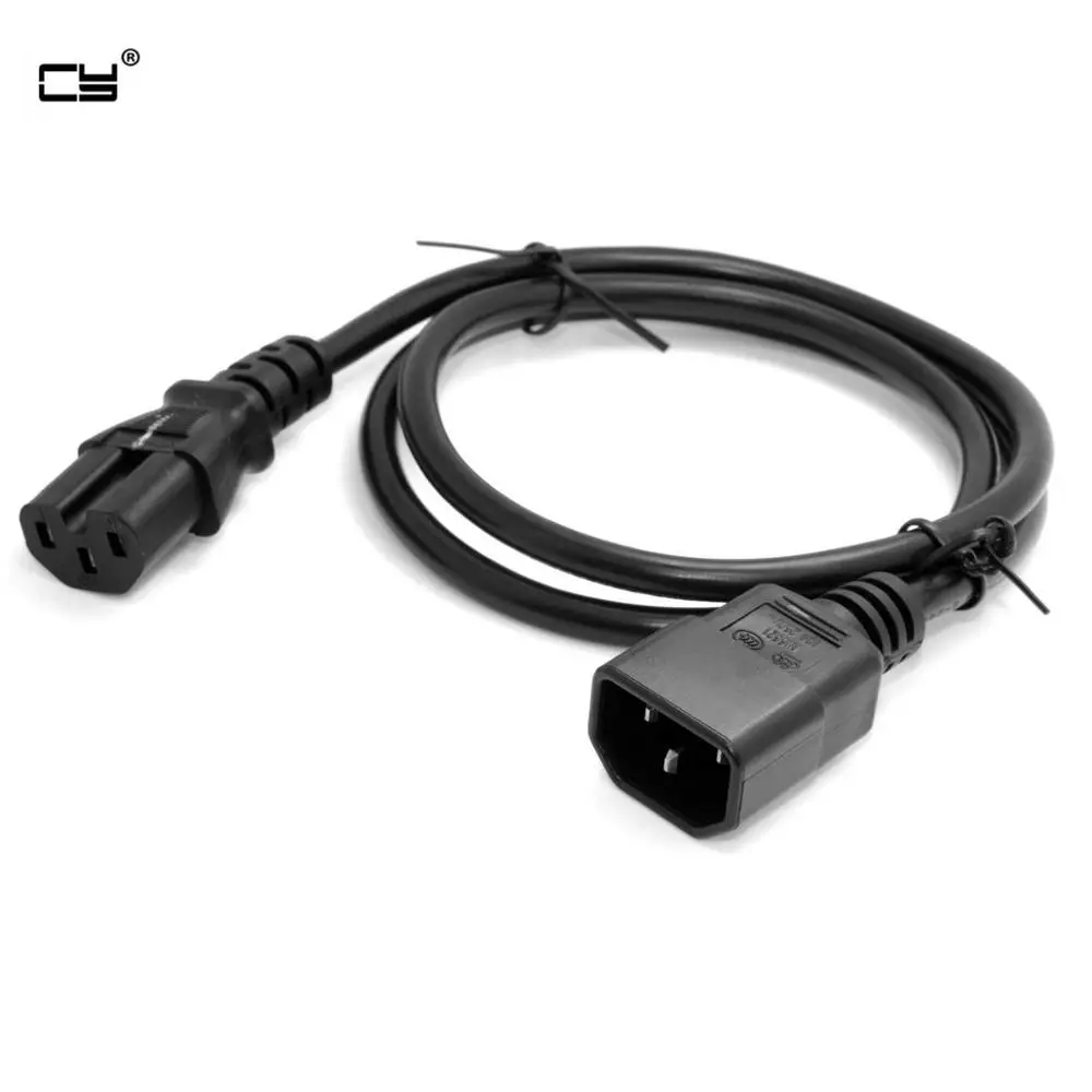 

IEC 320 C14 Male to C15 Female Power Extension Cable for Kettle Plug 100cm