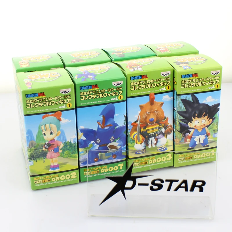 Бесплатная доставка 8 шт Мини Dragon Ball Z Аниме твердый набор WCF 1st Ver. В коробке 6 см ПВХ