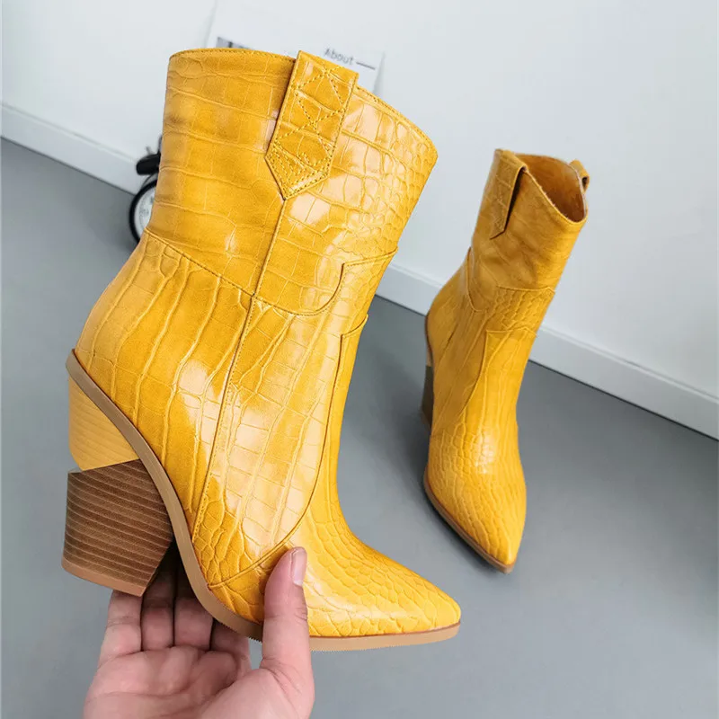 Новейшая модель женские ботильоны ботинки на высоком каблуке без застежки с