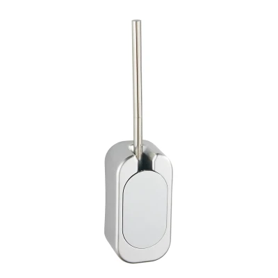 silver Пластиковая щетка для унитаза ABS Чистящая Щетка для туалета держатель пластиковые аксессуары для ванной комнаты no dill no винт - Цвет: silver
