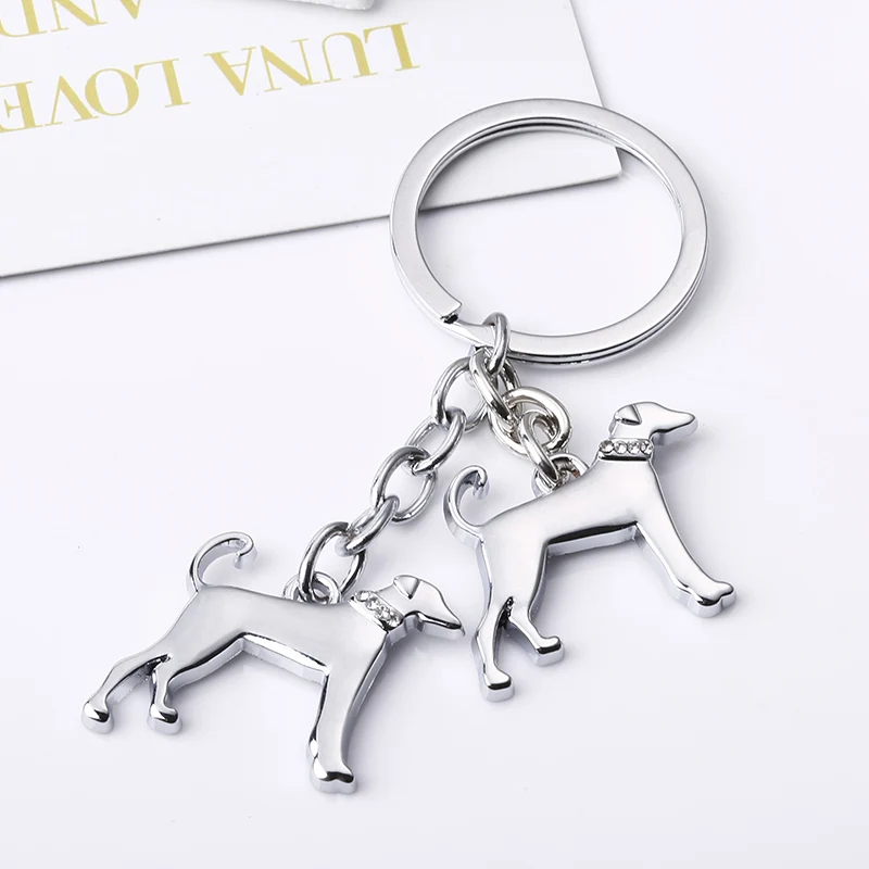 2017 творческая Брелки Симпатичные собака далматин брелки Кость Подвеска Брелок