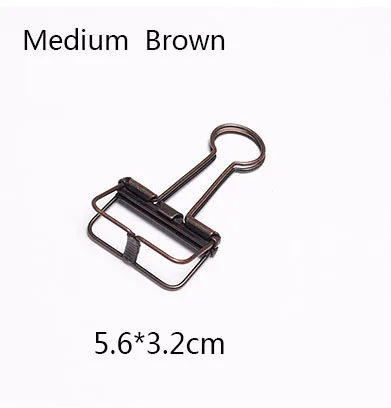 Medium Brown Милые цветные большие металлические скрепки Kawaii для студентов, канцелярские аксессуары, школьные принадлежности 6611 - Цвет: Medium Brown