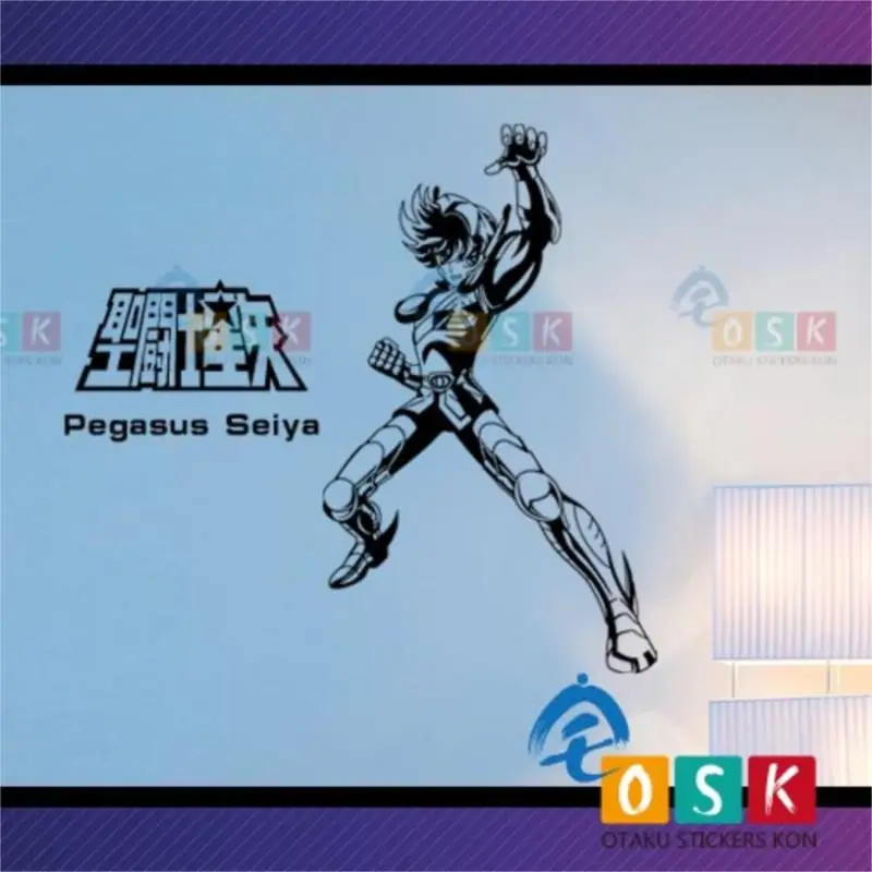 Наклейки с фиолетовыми драконами и кристаллами Saint Seiya элегантные наклейки Pegasus