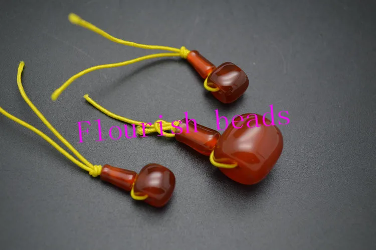 Красные Бусины из сердолика 3 отверстия Calabash Mala пагода Высокое качество 10 мм 16