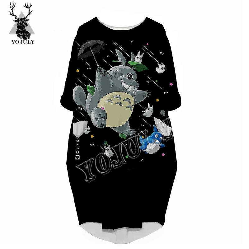 YOJULY 3D печатное Harajuku аниме Tonari no Totoro женское модное повседневное качественное