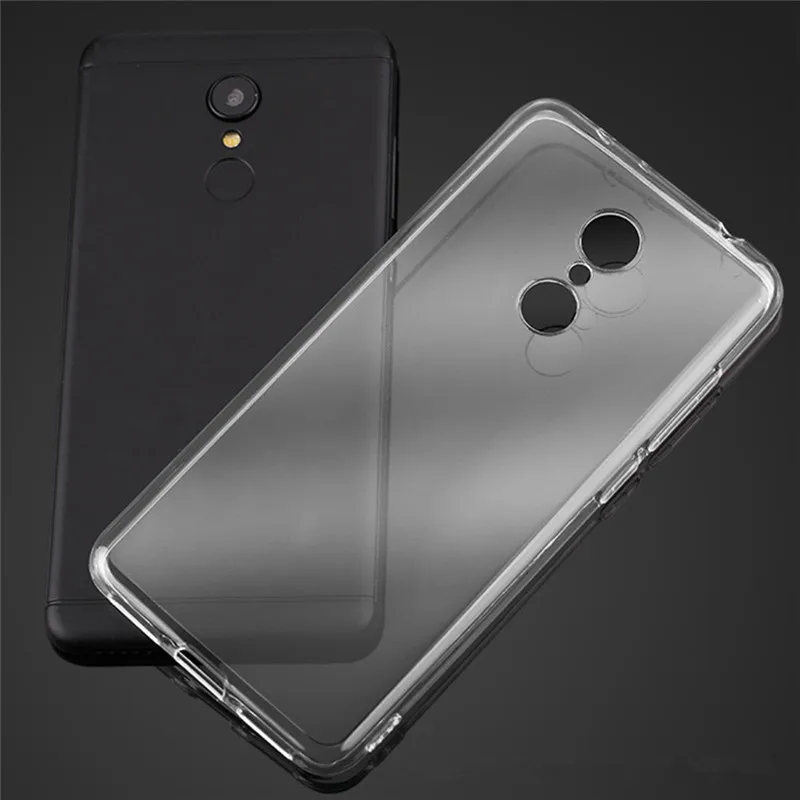 Сверхтонкий чехол для телефона из мягкого ТПУ Xiaomi Redmi Note 3 4 4A 4X 5 5A Plus Pro Прозрачный
