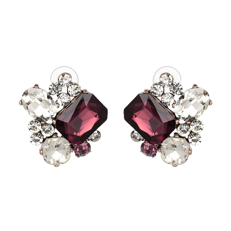 Оптовая продажа Новые Модные Винтажные серьги-гвоздики ярко-розового цвета с