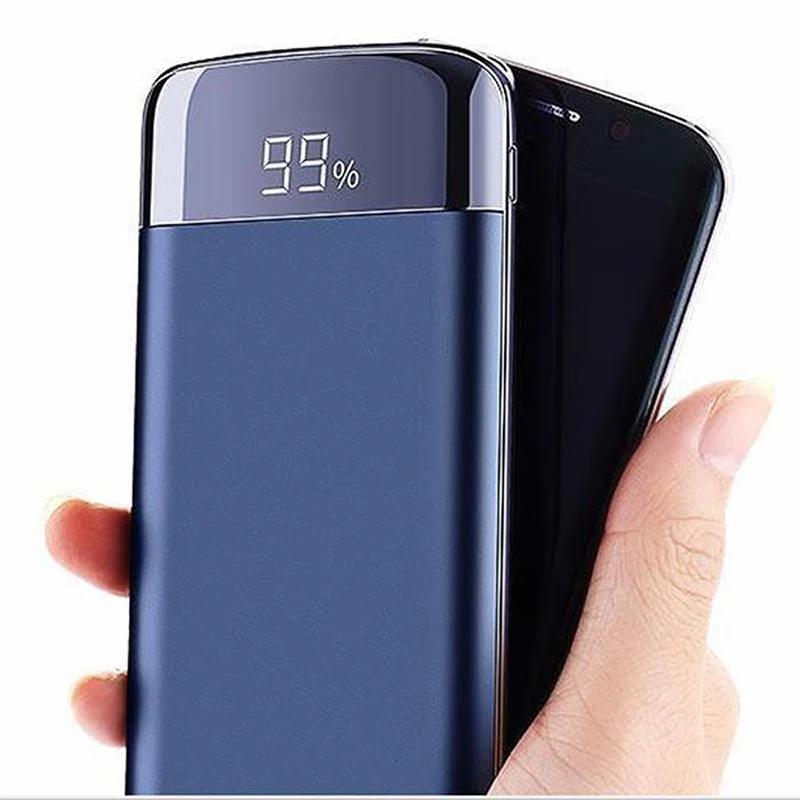 30000mAh внешний аккумулятор тонкий повербанк для iPhone Samsung Xiaomi Mi 9 Портативная