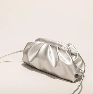 Silver Высокое качество, простая модная сумка-хобо из искусственной кожи, Женский Повседневный клатч, сумка-конверт, сумка через плечо, женская сумка, сумка - Color: Silver