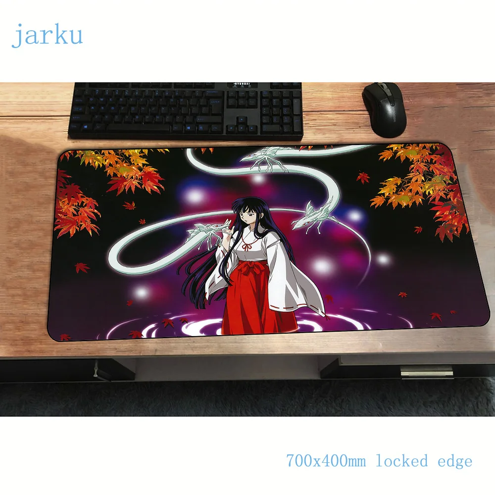 Игровой коврик для мыши inuyasha подарок геймеров 700x400x2 мм ноутбука большой