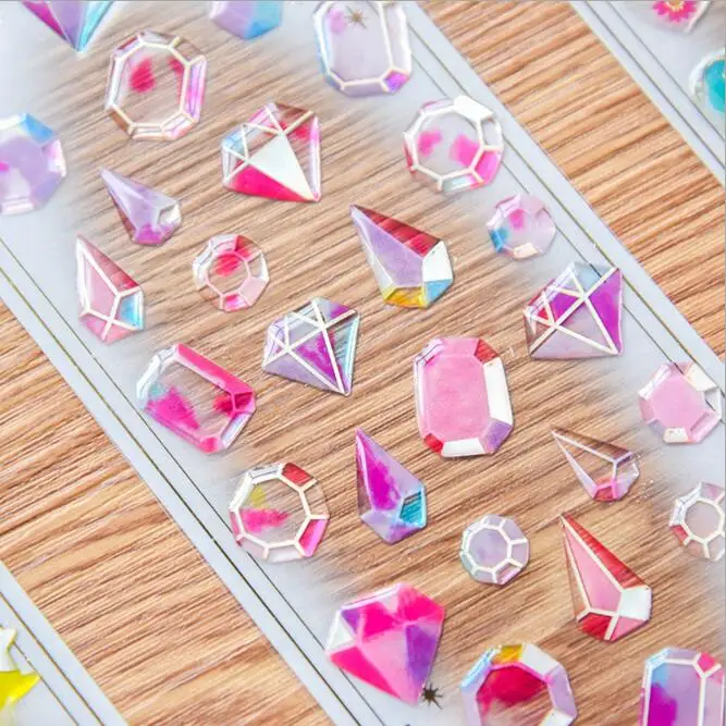 3 шт./лот Kawaii ПВХ 3D кристалл Скрапбукинг наклейки для мобильного телефона и