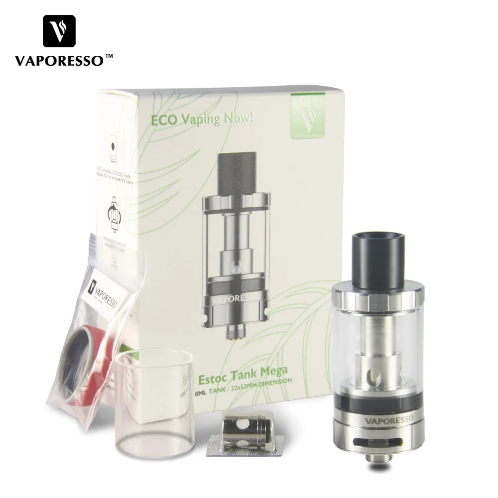 Оригинальный vaporesso estoc Танк мега 4 мл Топ заполнения Botoom Управление потоком