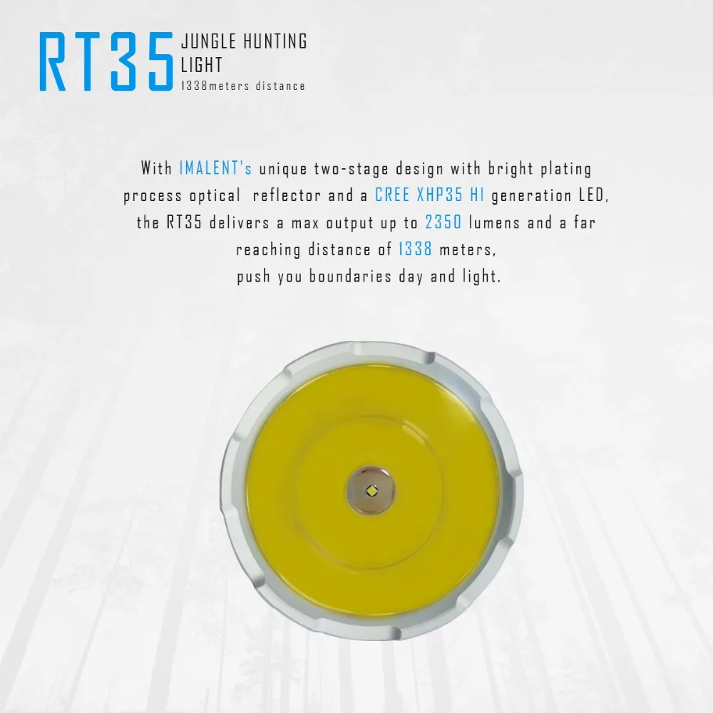 IMALENT RT35 USB Магнитный зарядный флэш-светильник CREE XHP35 HI светодиодный Макс 2350 люмен дальность луча 1338 м уличный фонарь ручной светильник