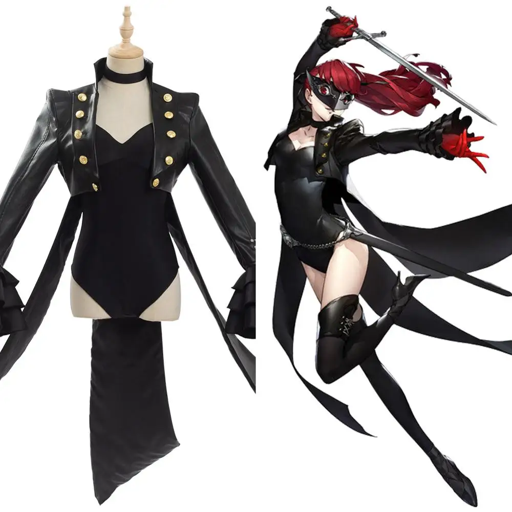 Persona 5 Королевского порно Касуми Косплэй костюм в стиле унисекс пирата полные