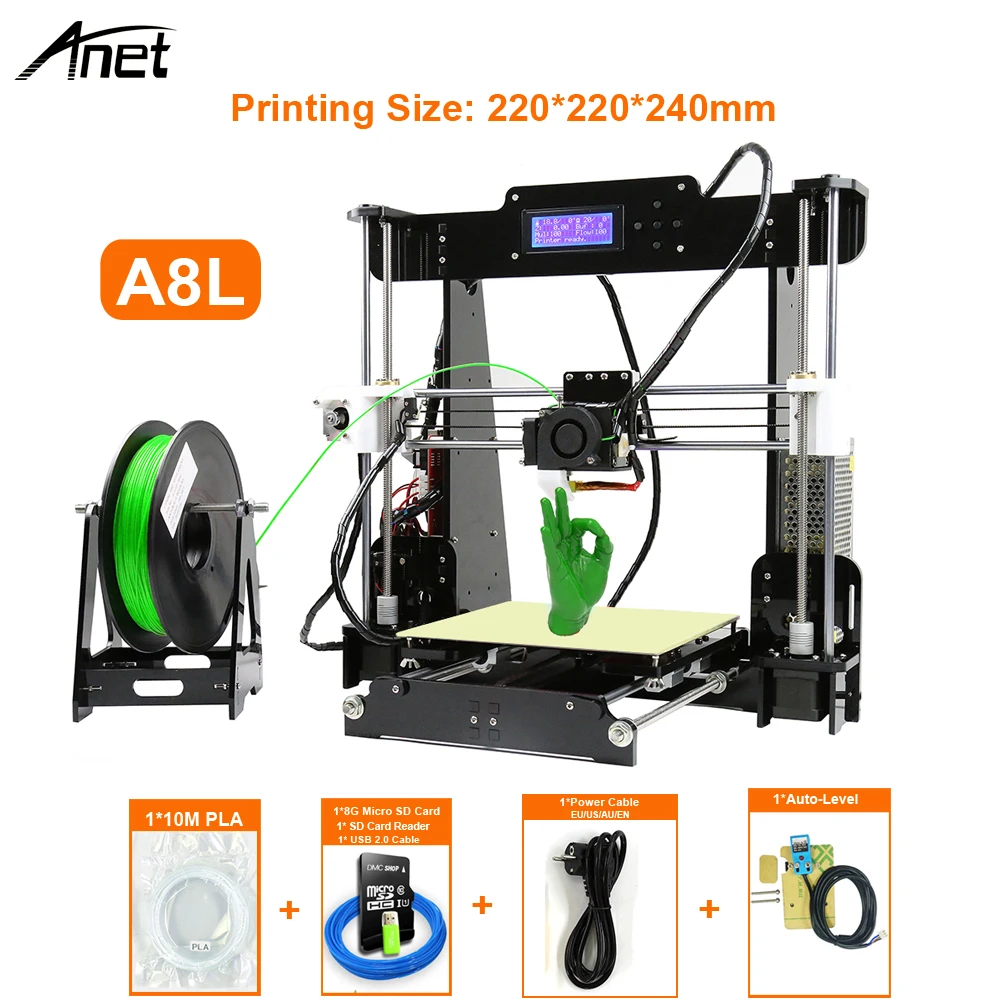 3D принтер Anet A8L с автоматическим выравниванием комплект для самостоятельной