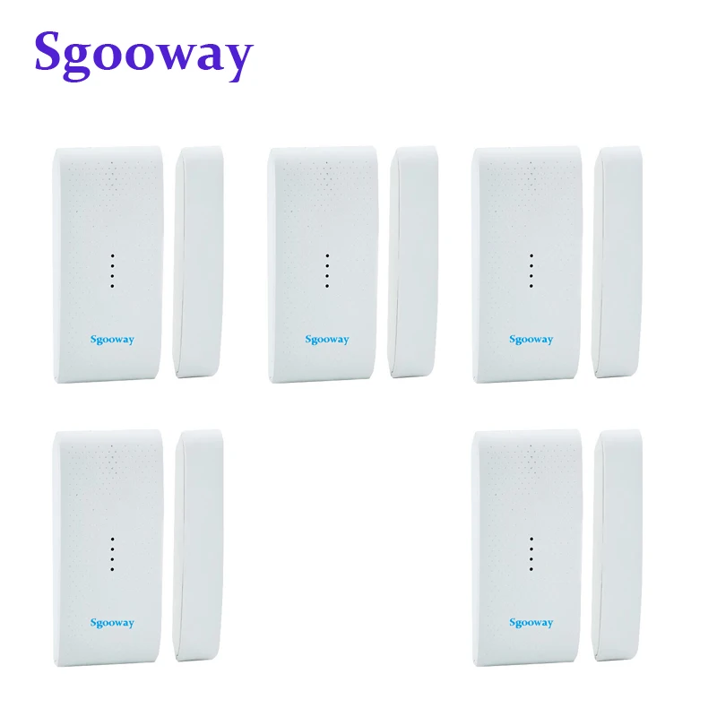 C 5PCS Sgooway сигнализация беспроводной магнитный контактный дверной датчик окна магнитный контактный дверной детектор 433 МГц для системы сигнализации - Цвет: C 5PCS