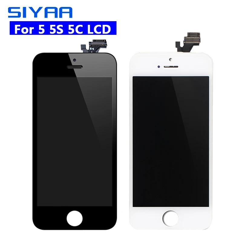 ЖК экран SIYAA для iPhone 5 5S 5C дисплей сенсорный без битых пикселей высококачественный