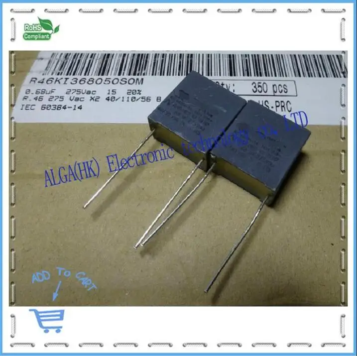 

HJC safety film capacitor 0.68uf 680nf 684/275vac P=15mm
