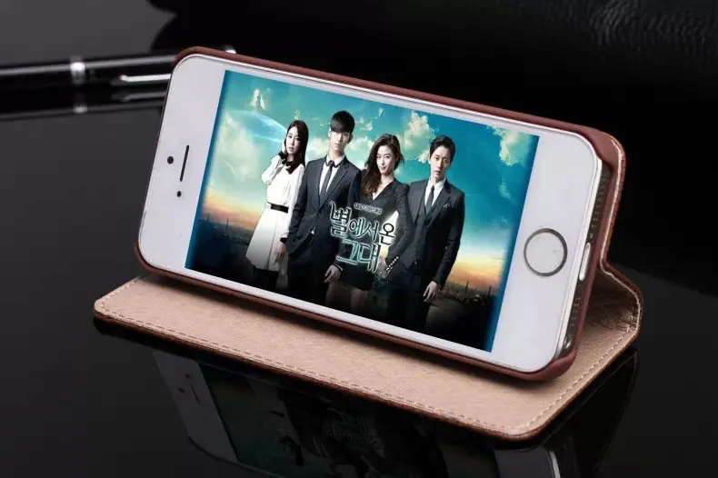Solque Чехол-книжка из натуральной кожи для iPhone 5SE SE 5S 5, роскошный Магнитный смарт-чехол с подставкой, тонкий чехол для iPhone SE Litchi