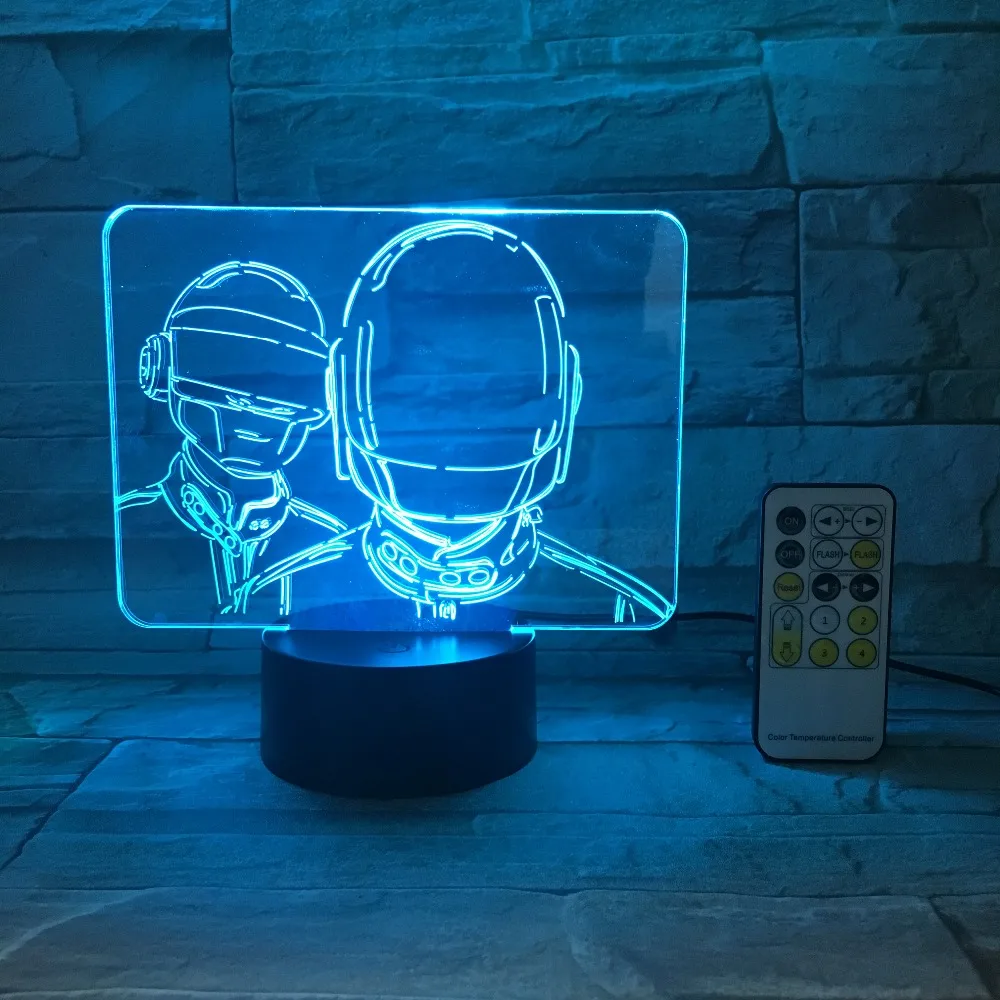 Мультфильм Сделай Сам фигурка Ночник светильник 3D USB сенсорный переключатель