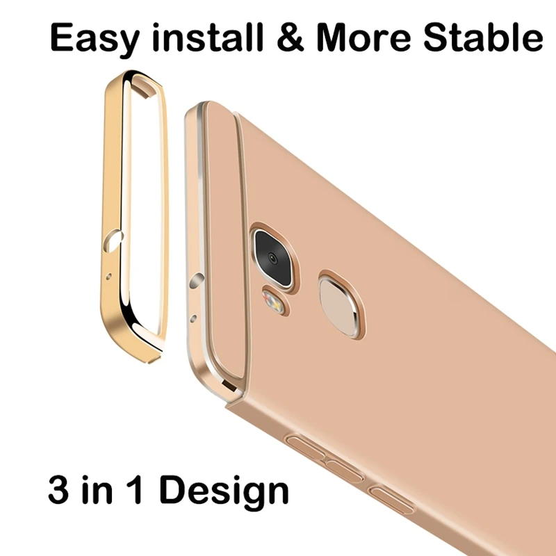 Luxury 3 in 1 Phone Case For Huawei Honor 5X 360 Degree Protect Hard Back Cover Ultra Thin Slim 5 X Women | Мобильные телефоны и