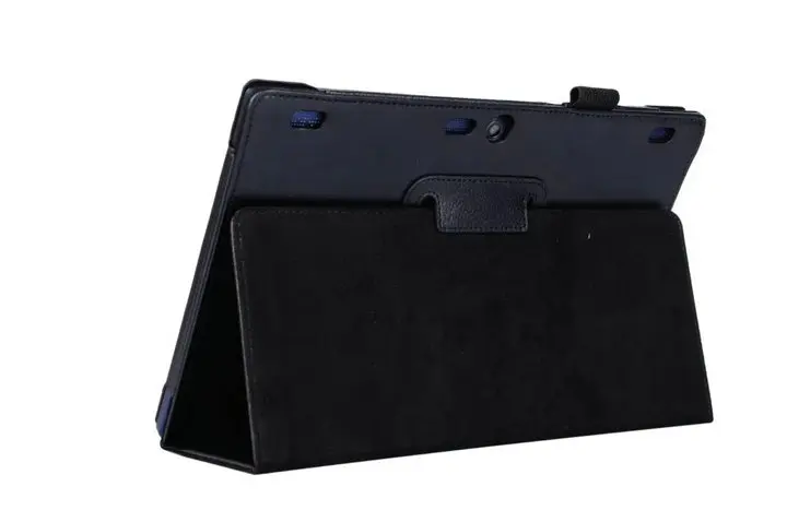 Black Кожаный защитный чехол-книжка для lenovo Tab 2 A10-70F/L A10-30 X30F/M Tab 3X70 X70F X70M Tab 10 TB-X103F X103F - Цвет: Black