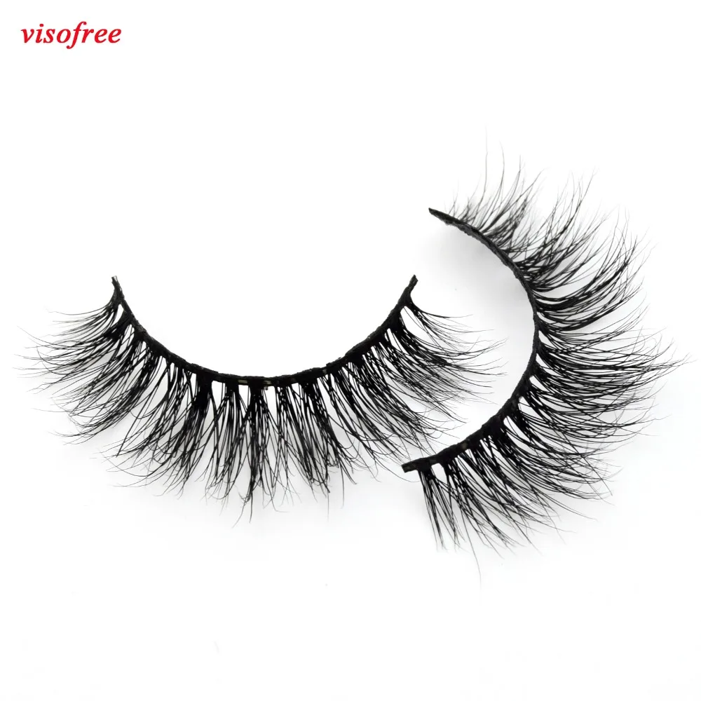 Visofree ресницы 3D норки толстый Накладные Hand Made Полный Газа Ресницы Cilios