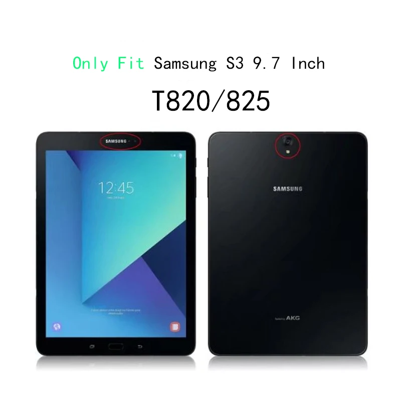 Case for Samsung Galaxy Tab S3 9.7 Inch T820 T825 Flip Stand Cover Transparent Back 9.7'' Ultra Slim Smart | Компьютеры и офис