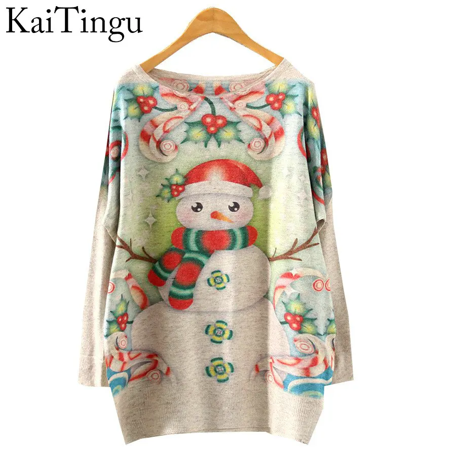 Женский длинный вязаный свитер с рукавом летучая мышь | Женская одежда