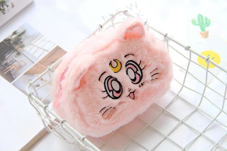 Pink cosmetic bag Модная косметичка в форме кошки для путешествий, косметичка, сумочка для макияжа, красивый набор для мытья девушек, сумка в стиле Лолиты, органайзер для макияжа, красивые сумки для хранения - Цвет: Pink cosmetic bag