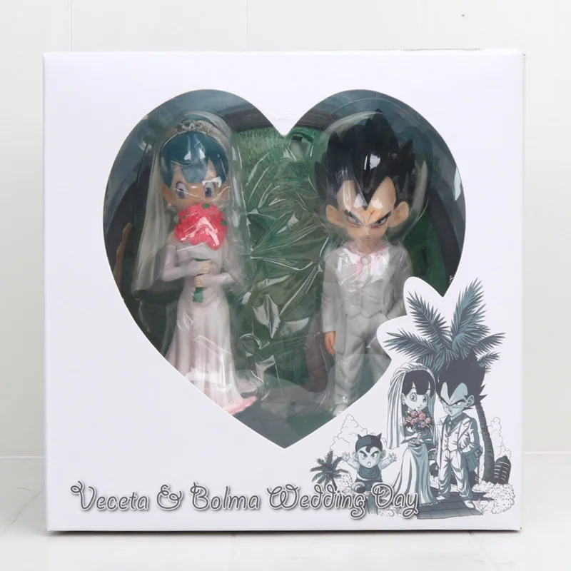 in box 20 см аниме Dragon Ball Z действия gifure игрушки Вегета и Bulma Bolma день свадьбы ПВХ игрушка Коллекционная модель куклы подарок для детей - Цвет: in box