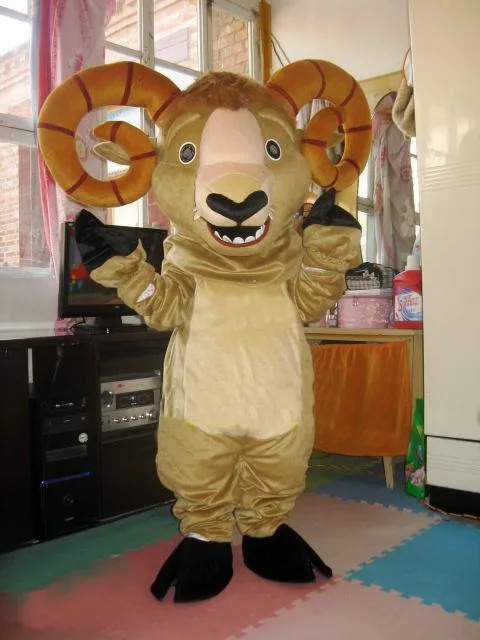 Можно мыть водой материал EVA Bighorn ram маскарадный костюм талисман Карнавальный из