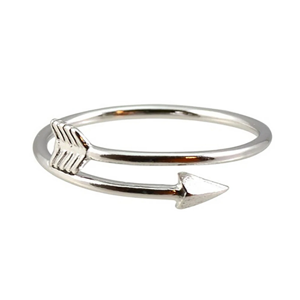 Модные золотистые кольца для женщин Регулируемая стрелка открытые костяшки