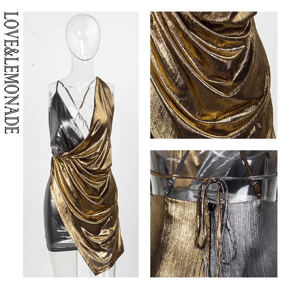 Женское платье LOVE &amp LEMONADE черное облегающее с глубоким вырезом и открытой