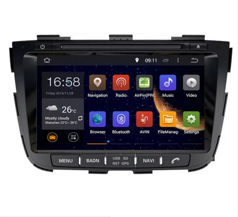 TDA7851 Android 10 для kia SORENTO 2013 2014 Восьмиядерный 4 Гб ОЗУ 64 Bluetooth Wifi 4G GPS Glonass карта