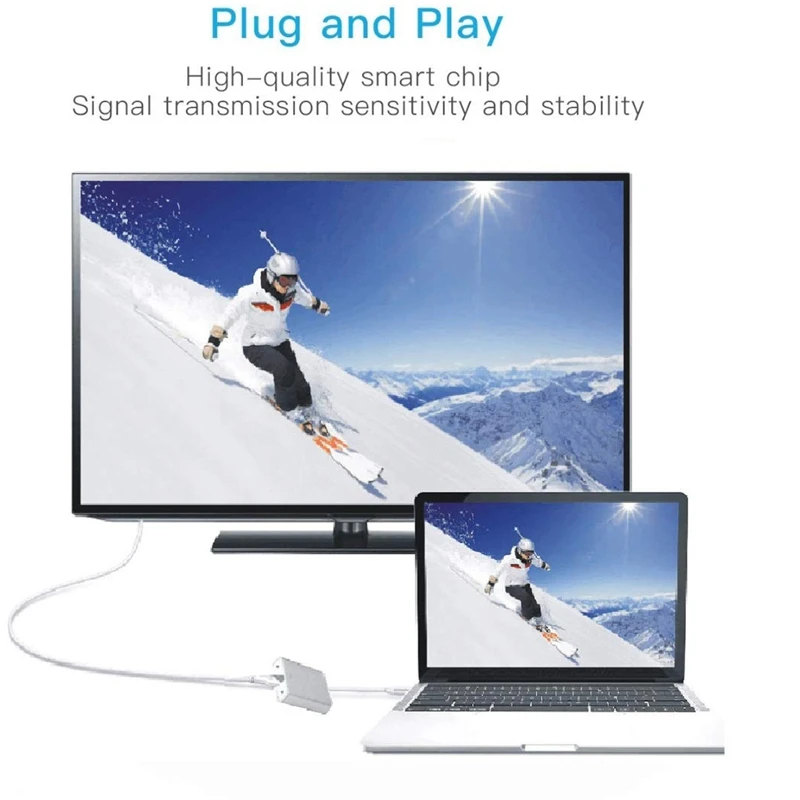 Адаптер Usb C к Vga, адаптер type C к Vga совместимый для Macbook Pro //, Macbook Air/Ipad Pro, Surface Book 2