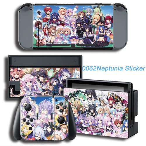 0062Neptunia Sticker NS NX аксессуары Виниловая наклейка для защиты кожи наклейка для nintendo Switch покрытие для консоли для нептунии Скины Наклейка s - Цвет: 0062Neptunia Sticker