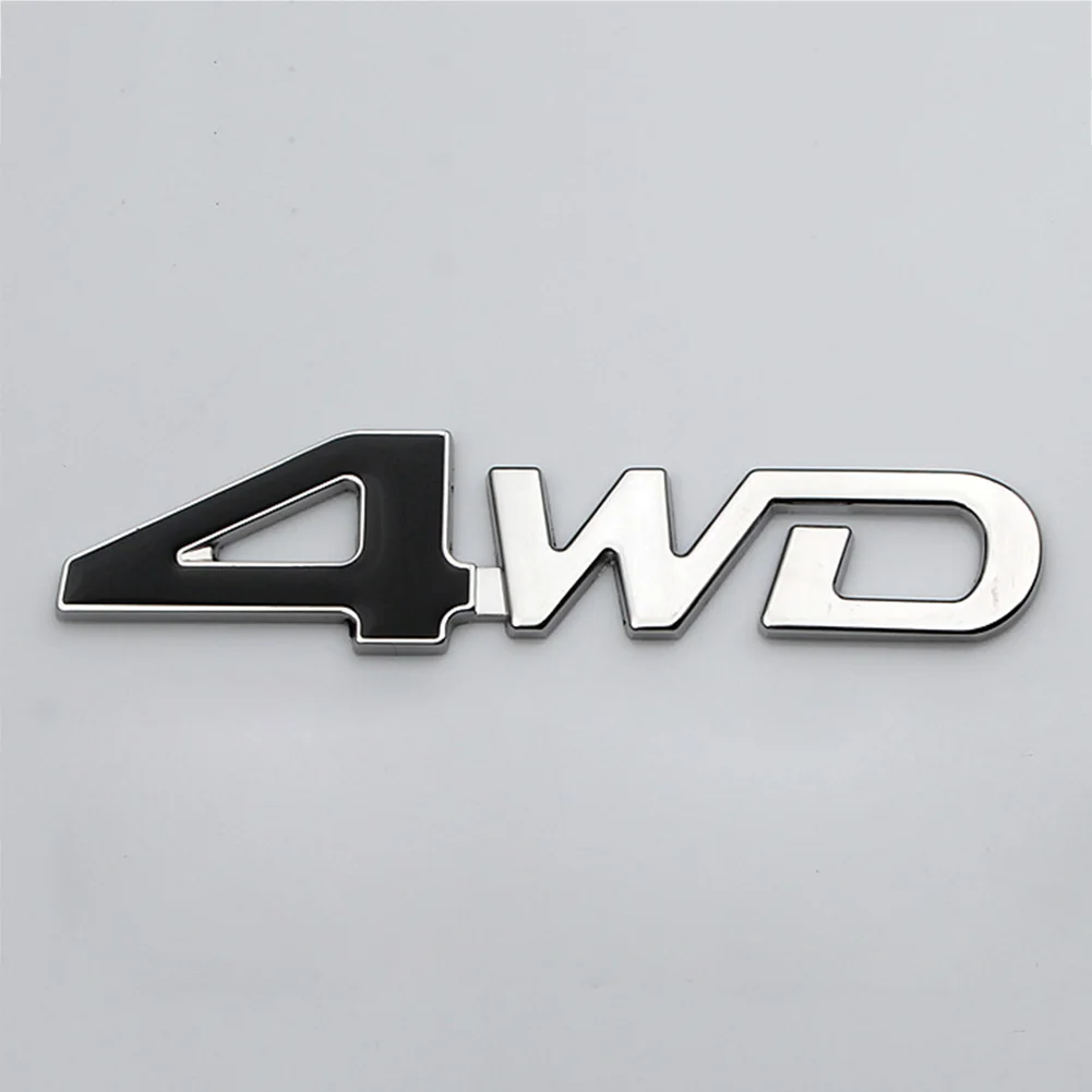 12 5 см * 3 Металл Хром автомобиль 3D 4WD логотип Красный Съемная эмблема значок авто