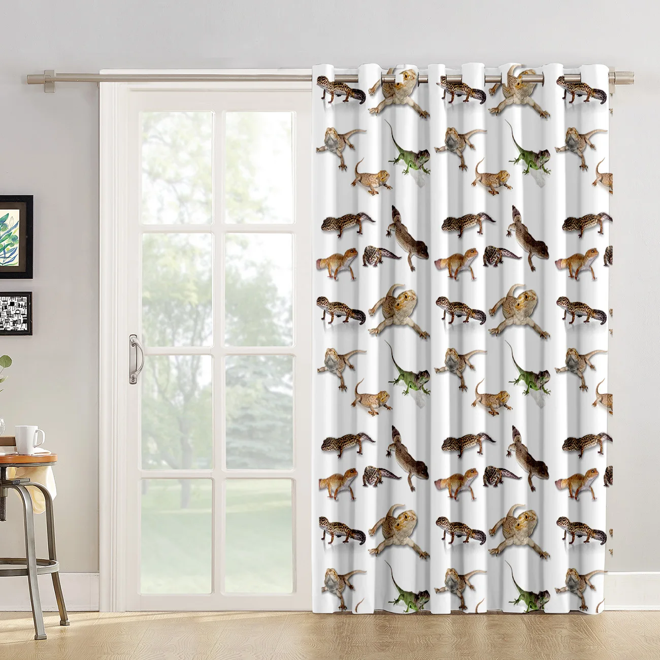 Шторы для окон в виде ящерицы темные занавески гостиной спальни уличные