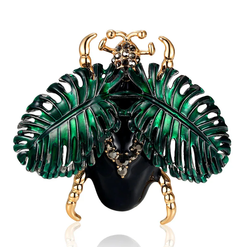 12 шт./лот оптовая продажа трехцветная эмалированная брошь в виде насекомого
