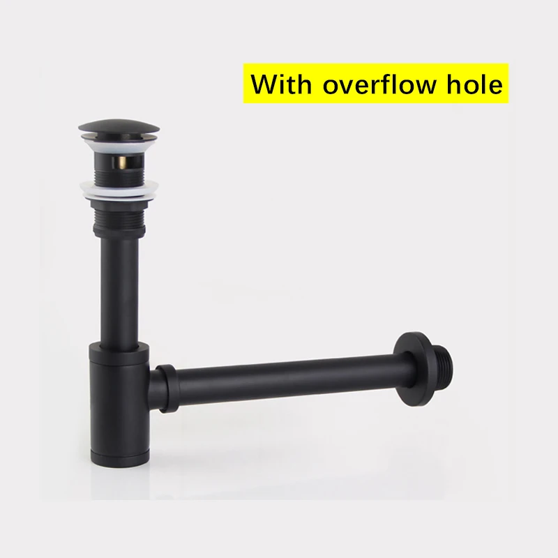 Waste Drain Set A Твердый латунный Смеситель для раковины, кран для ванной комнаты, настенный носик, матовый черный смеситель для ванной, смеситель для душа, горячий холодный носик, ловушка для отходов ML8035 - Цвет: Waste Drain Set A