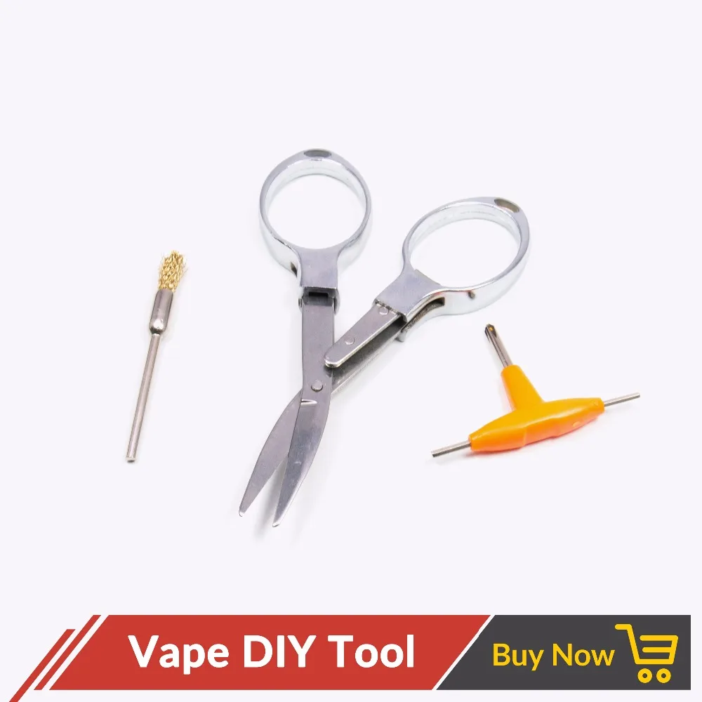 Volcanee складные ножницы стальная щетка Т образная отвертка для катушки DIY