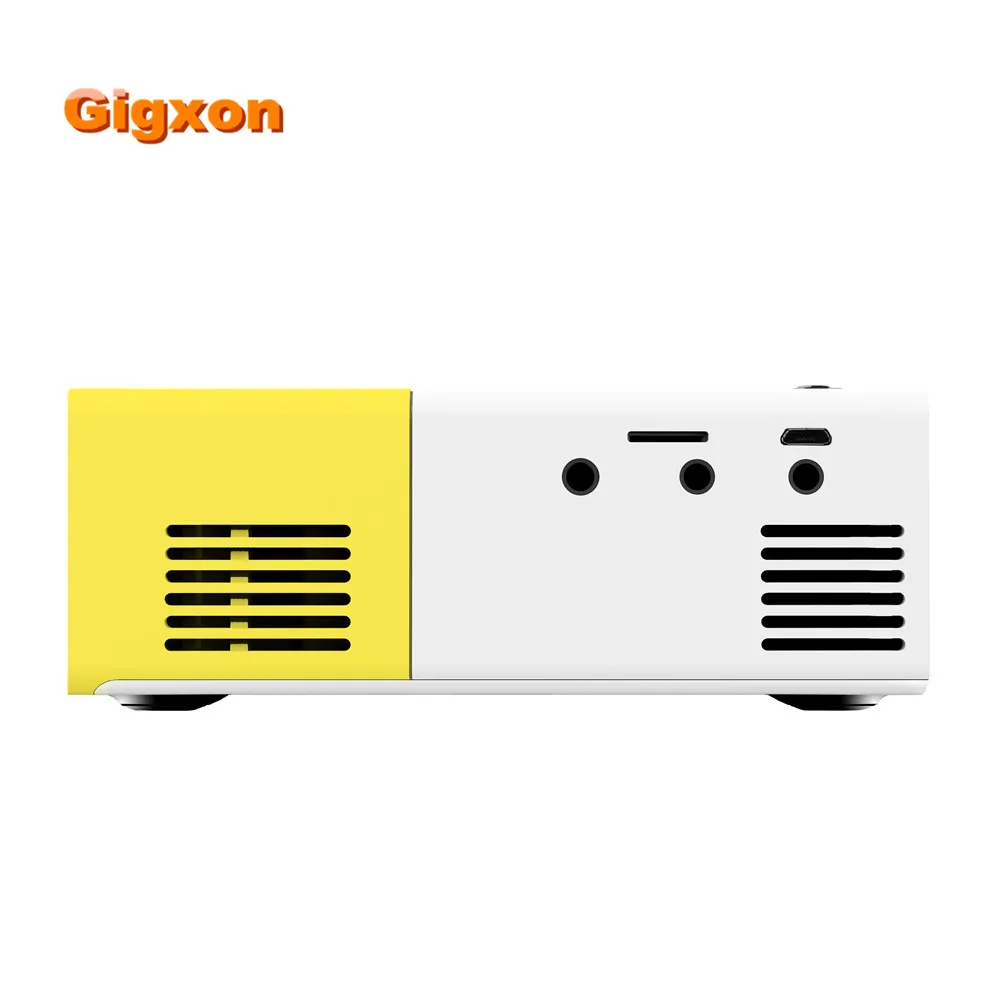 Gigxon-LED ЖК-дисплей Поддержка Full HD мини Портативный светодиодный проектор с USB/SD/AV/HDMI