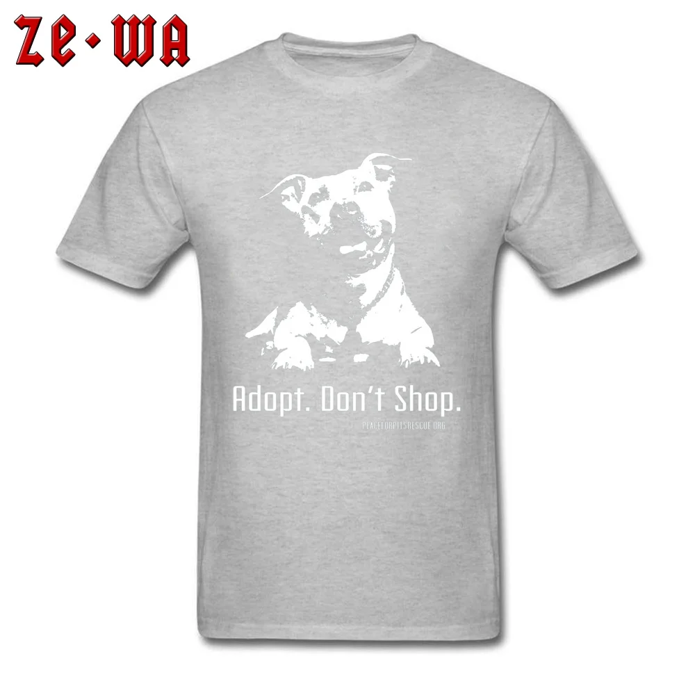 

Adopt Dont Shop Dog Canis Top T-shirts Pug Terrier 100% Cotton Crew Neck Men Tops Tees Mother's Day Wholesale Tee Shirt