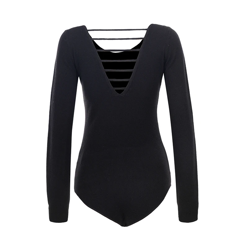 Женский свитер с цветочной вышивкой боди длинным рукавом Женская Повседневная