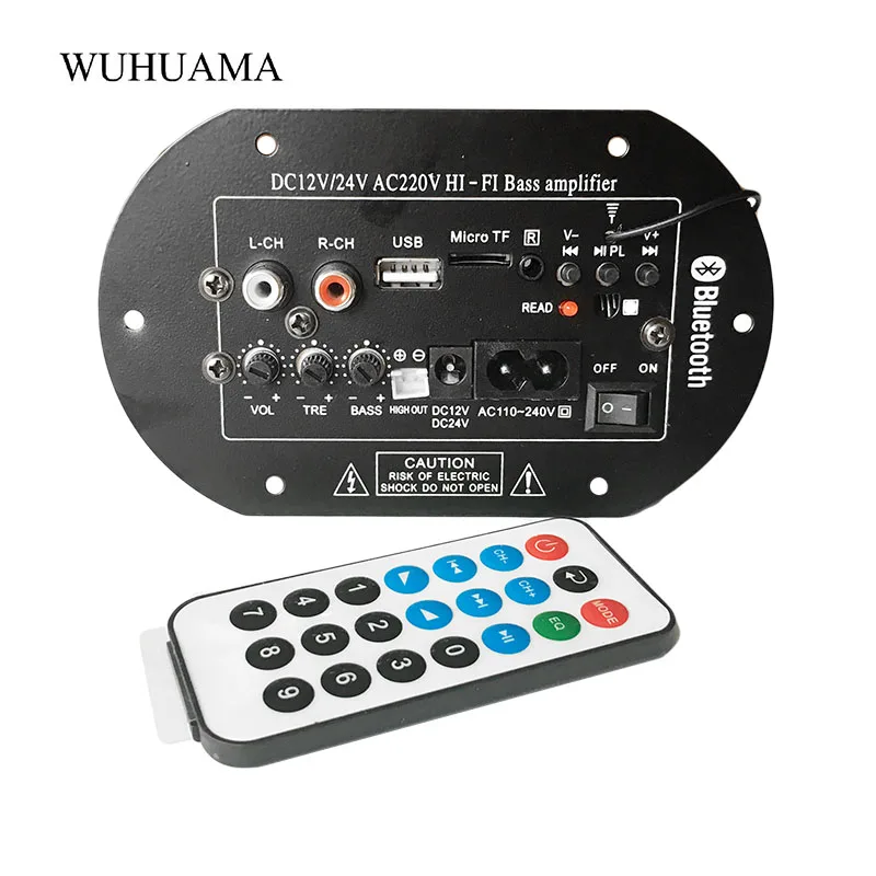 Панель усилителя сабвуфера автомобильный FM Raido Bluetooth аудио усилители 12 в 24 В 220 для